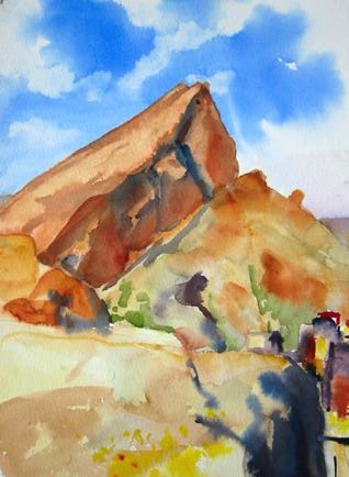 Syrian Hill and Village,
 11"x15", Watercolour
SOLD